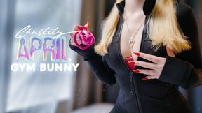 Gym Bunny locks you in chastity after you cum too quick