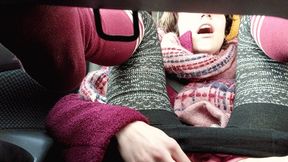 Hairy Pussy Road Trip Car Masturbation (Exhibitionist + Voyeur)