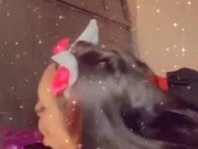 Neko Big booty Japanese and Puerto Rican  CATGIRL onlyfans/Sexysasha361 sucks and fucks dildo