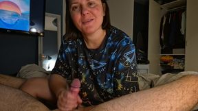 Teacher used tight cockring and asshook for long blowjob