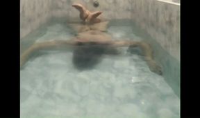 Bandar sissy bathtub underwater crazy flexible poses