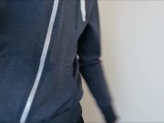 Elevator cumshot, almost caught! RISKY AS FUCK!