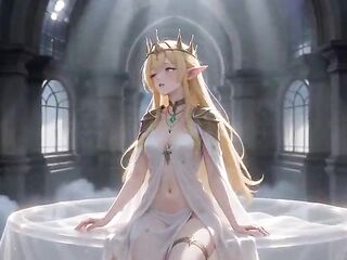 Blond Dream Queen Gets Lifted & Shared by Multiple Males in Magical Hall – Harem Presentation Turns Full Fuckfest [ai]