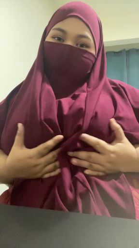 Muslim hijabi naughty wife