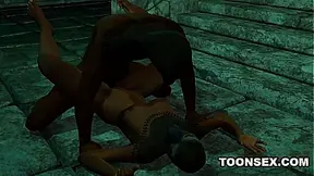 Rough Fantasy Sex With A Masked 3D Cartoon Babe In Steamy Anime Action