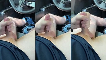 Daddy just stroking his hard cock in the car after work ;)