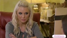 Reporter licks and assfingers politician