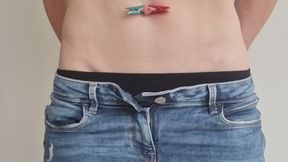 Tiny Pegs on Belly Button