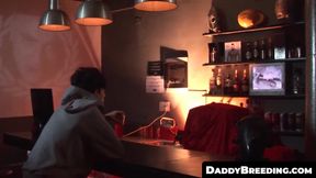 DaddyBreeding.com - Hairy daddy shoves his big cock in tight twink asshole roughly