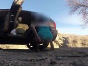 Cross Dresser Butt Plug Flash and Public Piss By the Road