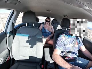 Angel No Panties Masturbating in the Taxi