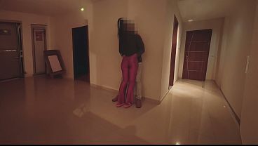Hotwife Fucked at Building Party - Cum in Mouth