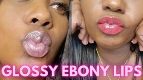 Glossy Lips Bundle ft Queen Ava - A lipstick fetish scene featuring: red lipstick, full lips, ebony lips, jerk off instructions, masturbation encouragement and cum countdown - 1080 WMV