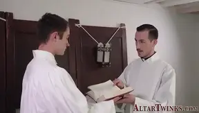 Young Altar Boy Gets Sinfully Pleased With Holy Rimming From Devoted Priest – 18+