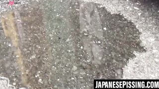 Japanese cutie pees in cup film