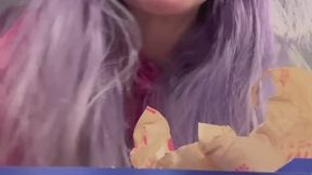 6’7 Giantess Eating & Burping