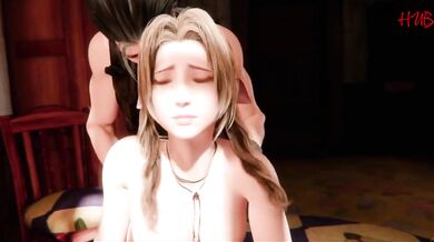 Tifa and B2 get rough in Final Fantasy hentai