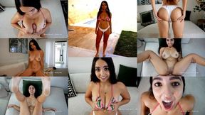 BG Bikini babe swallows every last drop