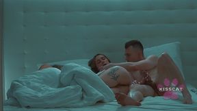 step daughter catches step mom in shared bed! you re not enough - kisscat & shalina devine