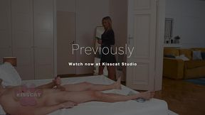 step daughter catches step mom in shared bed! you re not enough - kisscat & shalina devine