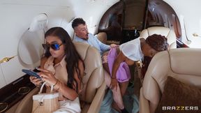 ”BRAZZERS Ceceswetdreams gets naughty on a private jet”