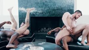 Noir Male - Hard slamming with black hair ebony Aaron Reese
