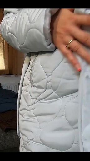 Masturbating While Wearing Some Down Jackets - 191