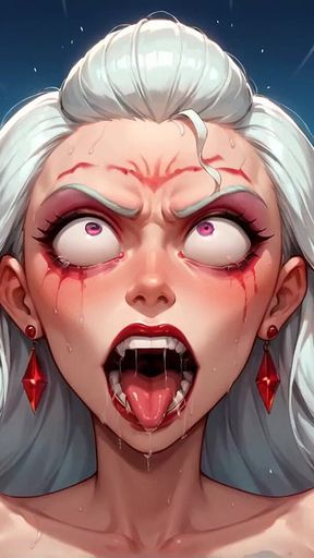 White Hair Chaos: Mind-breaking Hair-pull Orgasm!