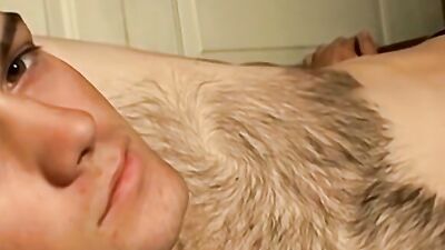 Hairy guy pulls his dick out and masturbates on the webcam