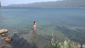 Candid Voyeur Spies Clear Water Bikini Babe