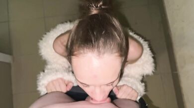 Bought her tight body for cash then pissed all over her big tits in the hall