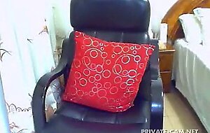 Cute asian girl playing with herself on webcam -