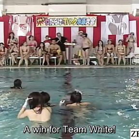 JAV pool games 36 women capture the bikini top Subtitles