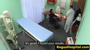 Euro amateur patient doggystyled during exam