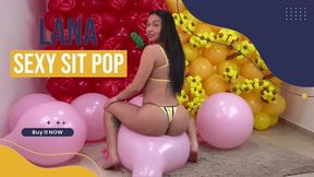 Lana Sensual Sit-to-Pop with Bubblegum Pink Balloons