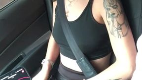 the uber driver controls my lush toy until he makes me cum