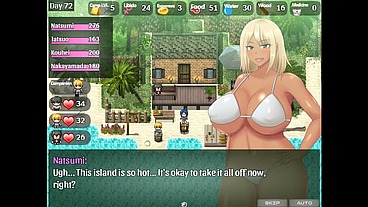The Castaway Married Gal's Netorare Story [ NTR hentai game] Ep.21 Nastumi had an orgasm just from kissing the old man