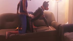 Puppy Gets Fucked By Horny Cosplay Spiderman