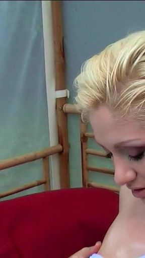 Blonde Poolside Tease with Toy and Footjob Ecstasy