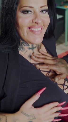 Big Titted Throatgoat MILF Worships Huge BBC - Messy Gagging