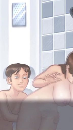 I GAVE MY STEPMOM ANALINGUS IN THE SHOWER AND SHE GAVE ME HANDJOB.DEBBIE SEX SCENE!   Clip 1