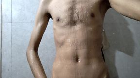 Solo boy bathing time making masturbation video for USA girls