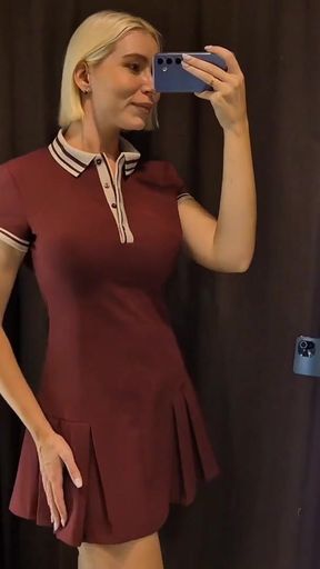 Memorable moment from &quot;Try on haul transparent clothes, see through Try on haul , in the fitting room. Naked mycandyalice&quot;