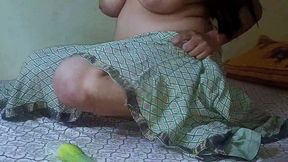 Hot Step Sister Priya Anal Masturbate with Cucumber, Pussy Fingering Hindi Audio