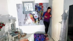 Walking On His Head & Hands In Sandals