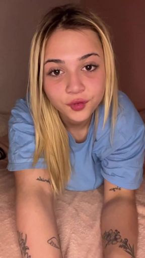 Teen girls with big tits hang out together at a sleepover