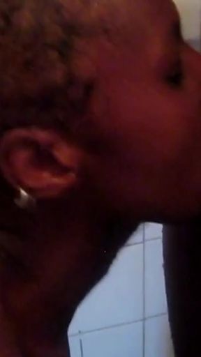 This BLACK LESBIAN COUPLE went wild LICKING PUSSY 69 after steamy taking a shower   Clip 1