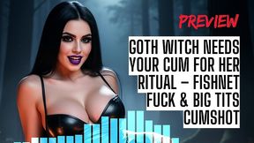 goth witch needs your cum for her ritual – fishnet fuck & big tits cumshot asmr hfo joi erotic audio 4 men