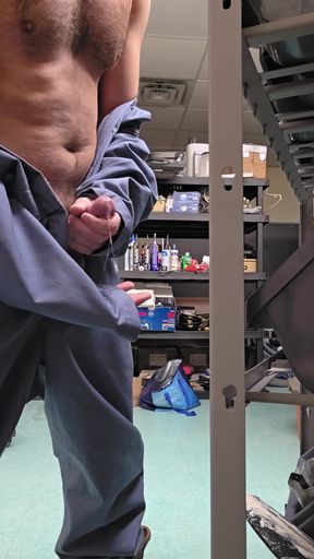 Caught coworker jerking off and cumming a thick white load   Clip 2