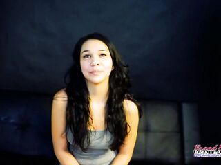 Sabrina Slender Small Brunette hair Inked Smutty Mouth Booty Lick!